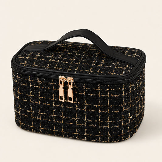 Woven Travel Makeup Bag