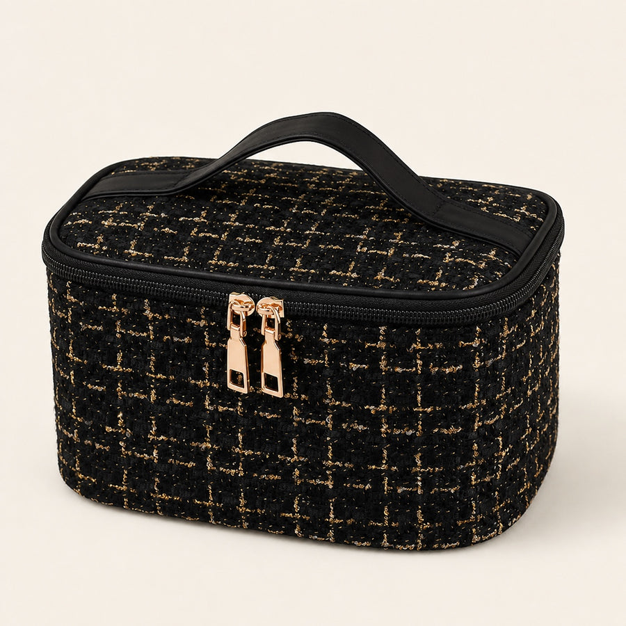Woven Travel Makeup Bag
